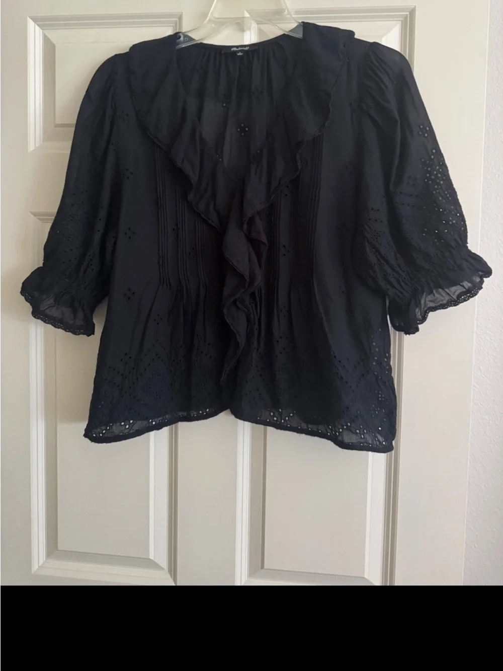 Madewell black ruffled